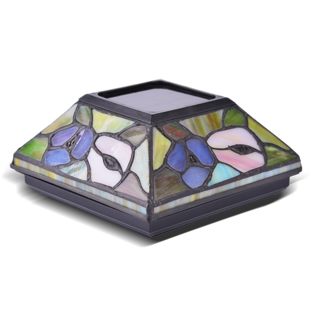 2211-F20 LED Tiffany Stained Glass Post Cap Light 2211-F20 LED Tiffany Stained Glass Post Cap Light
