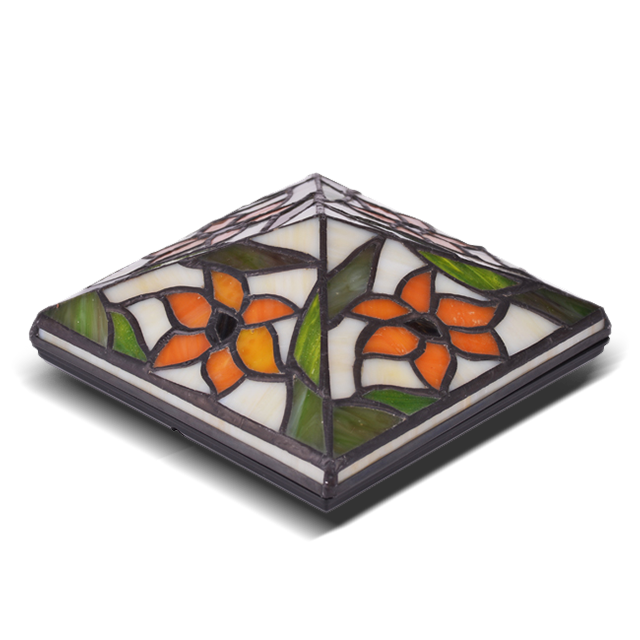 2211-TC1 Nắp đậy bằng nhựa và thủy tinh Tiffany chống thấm nước 2211-TC1 Nắp đậy bằng nhựa và thủy tinh Tiffany chống thấm nước