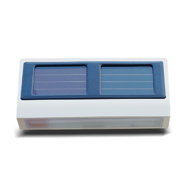 2211-W5 Đèn gắn tường năng lượng mặt trời cảnh quan ngoài trời màu trắng ấm áp